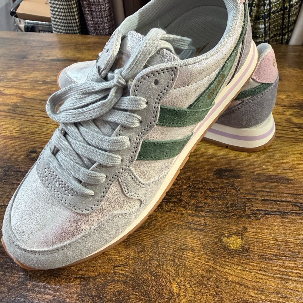 Gola Elan Silver & Evergreen Women's Sneakers